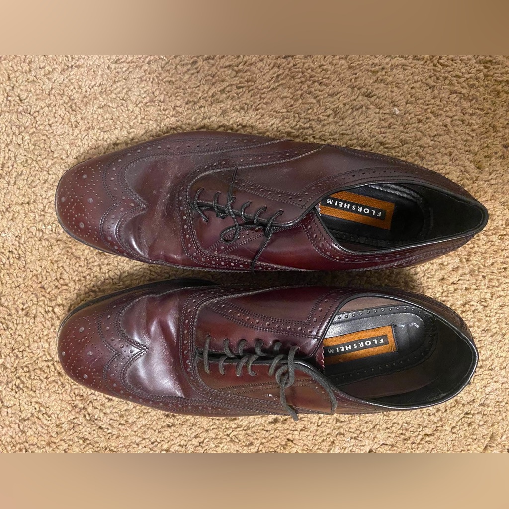 Florsheim Men’s Burgundy Brogue Derby Shoes